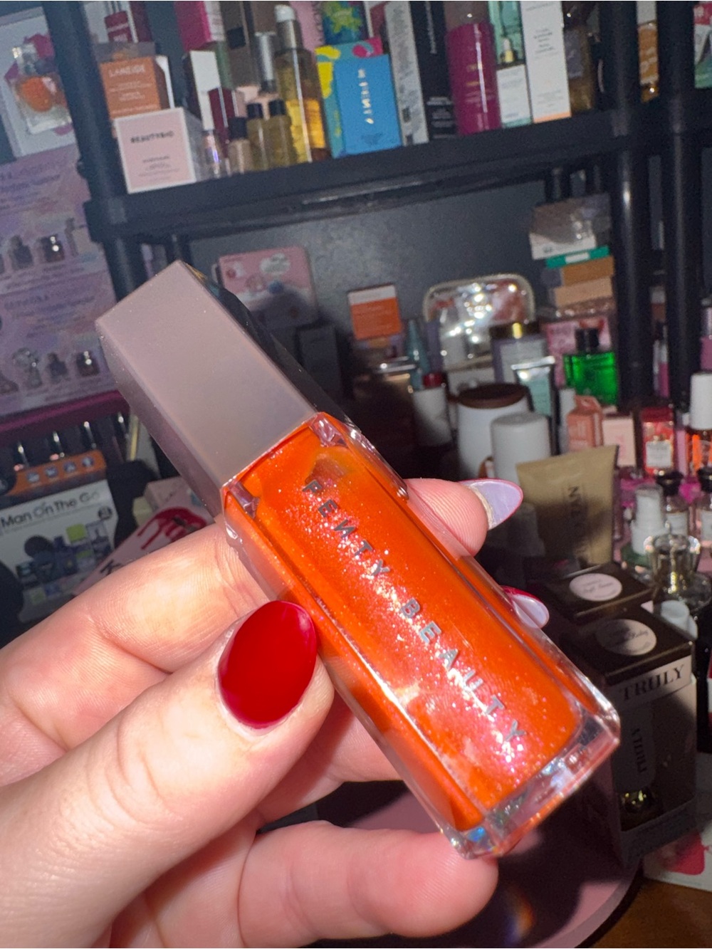 Fenty Beauty Orange Shimmer Lip Gloss Balm
